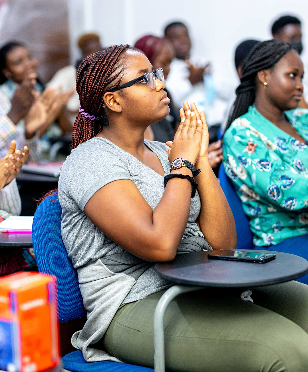 Students learning together at the NCUK Accra study centre