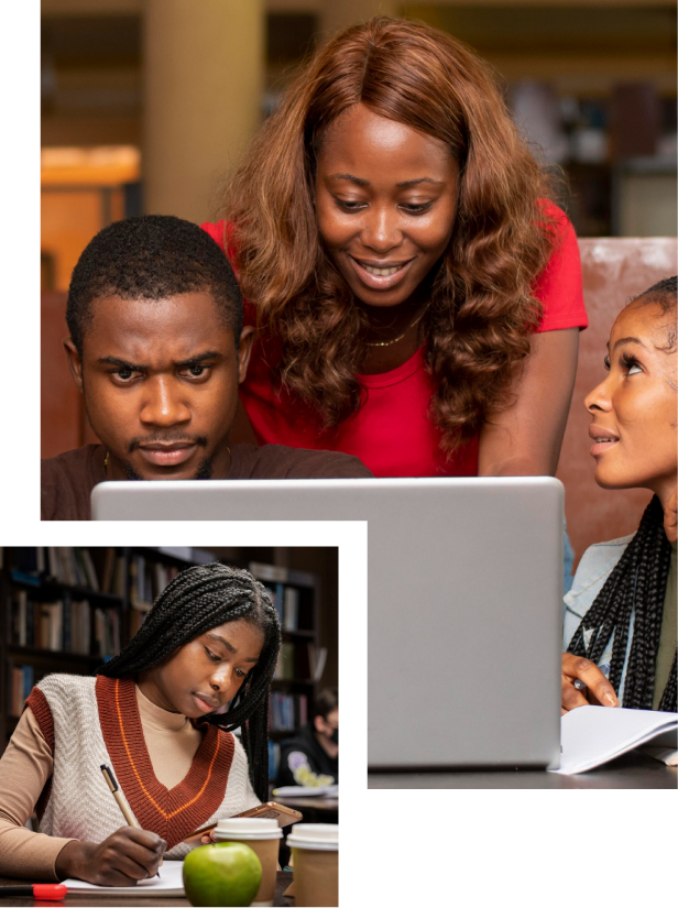 NCUK Accra students studying together